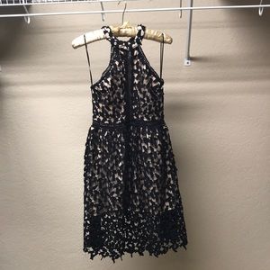 Black and Beige Lace Dress Size M